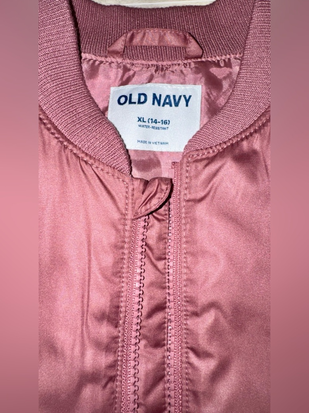 Girls Satin Bomber Jacket - Mauve - size XL (14-16) - ✽ SOLD OUT ONLINE ✽ - Picture 12 of 12